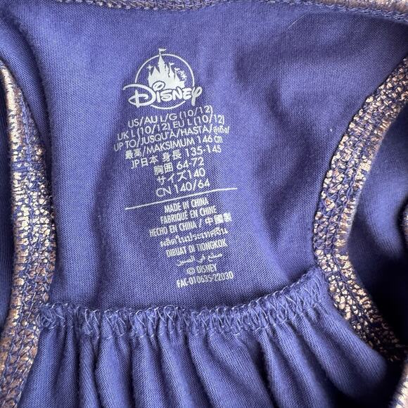 Walt Disney World 50th Anniversary Tank Top Girl L 10/12 Gold Foil Mickey - Picture 3 of 7